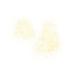Hand drawn Gold Glitter Brush stroke. Isolated Golden Ink elements