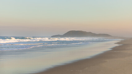 The beach in St. Lucia at dawn, South Africa.