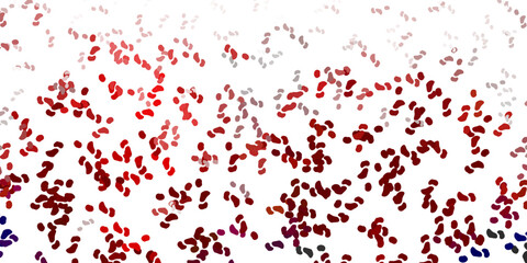 Light red vector background with random forms.