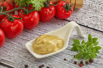 Spicy Mustard sauce in the bowl
