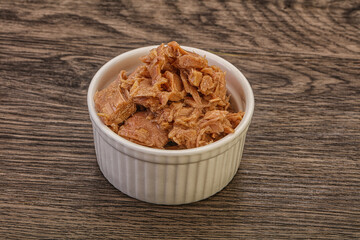 Canned tuna fillet for salad