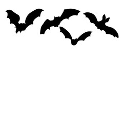 Naklejka premium halloween bats flying, drawing bats, halloween