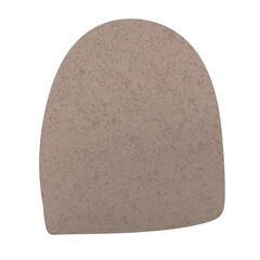 Boho hand drawn textured shapes. Abstract contemporary modern trendy pastel element. Isolated on Transparent background