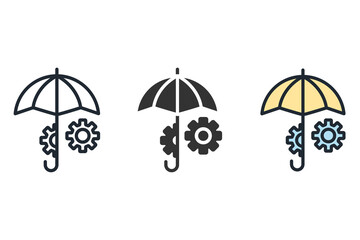 risk management icons  symbol vector elements for infographic web