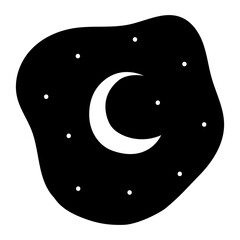 Hand drawn doodle icon - night