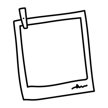 Hand drawn doodle icon - photo frame