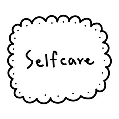Hand drawn doodle icon - self care
