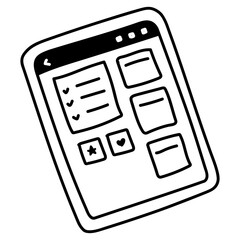 Hand drawn doodle icon - ipad