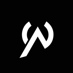 WA AW Logo Design, Creative Minimal Letter AW WA Monogram - obrazy, fototapety, plakaty