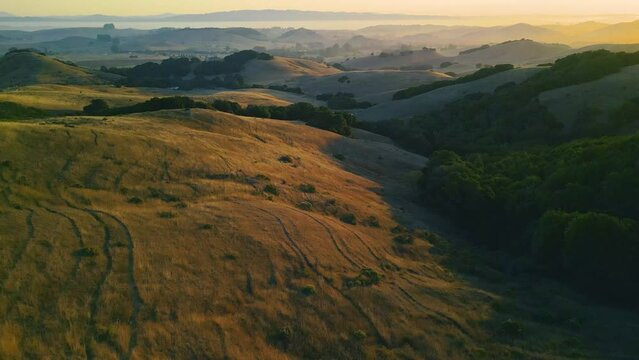 West Petaluma Sunrise Drone View