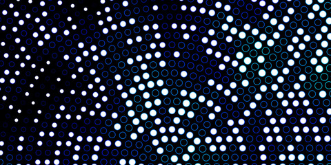 Fototapeta na wymiar Dark BLUE vector pattern with circles.