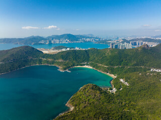 Top view of the Hong Kong Sai Kung landscape