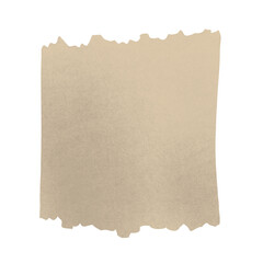 Obraz premium kraft paper background. paper piece torn edge in cute hand drawn style isolated on background with clipping path. recycled beige paper cardstock for design element. 