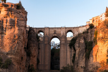 photography of the bridge of Ronda at sunset (Ronda, Andalusia, Spain)