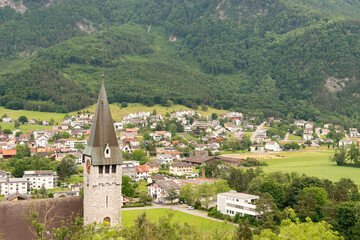 Fototapeta na wymiar Landscape in Balzers in Liechtenstein