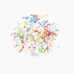 ribbon spiral confetti carnival color shine gift