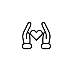 Health line care icon isolated on white background