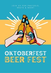 Watercolor Oktoberfest Instagram posts collection, Hand drew Oktoberfest concept, Flat Oktoberfest Instagram stories collection.