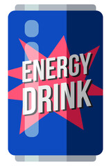 Isolated Energy Drink Can Illustration Asset 