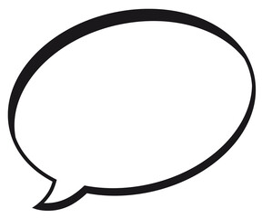 Isolated Comic Text Speech Bubble Illustration Asset 