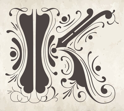 Decorative letter K