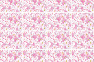 pattern with pink flowers