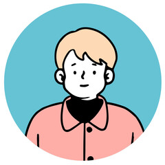 Outline avatars profile set, office workers, hand-drawn icon style, character design, vector illustration.