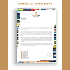 Professional a4 business letterhead design	