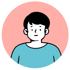 Outline avatars profile set, office workers, hand-drawn icon style, character design, vector illustration.