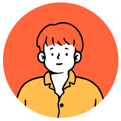 Outline avatars profile set, office workers, hand-drawn icon style, character design, vector illustration.