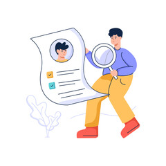 A financial planning flat illustration