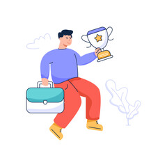 An influencer flat vector illustration