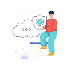 A financial planning flat illustration