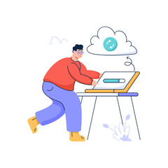 An influencer flat vector illustration