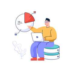 An employee performance flat vector illustration 