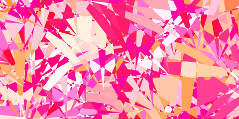Obraz na płótnie Canvas Light Pink vector pattern with polygonal shapes.