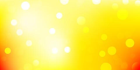 Light orange vector background with bubbles.