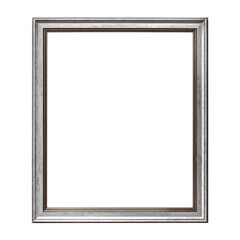 White Framework in antique style. Vintage picture frame isolated on a transparent background in PNG format - 529281705