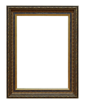 Framework in antique style. classy frame - square shape. Vintage picture frame isolated on a transparent background in PNG format