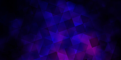 Obraz premium Dark Purple, Pink vector background with triangles, rectangles.