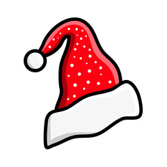 Christmas santa hat vector illustration