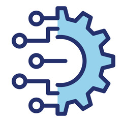 Digital technology gear icon