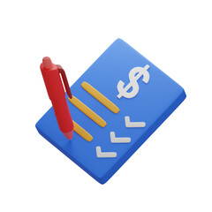 3d ilustration budgeting suitable for bussines and finance