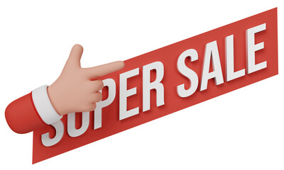 cute hand cartoon for sales promotion