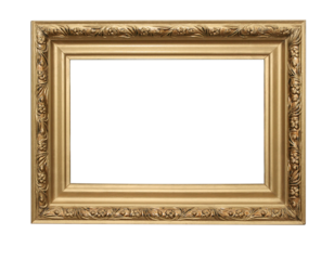 Gold frame. Isolated