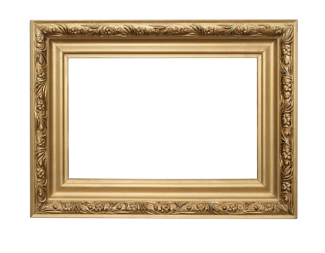 Gold frame. Isolated