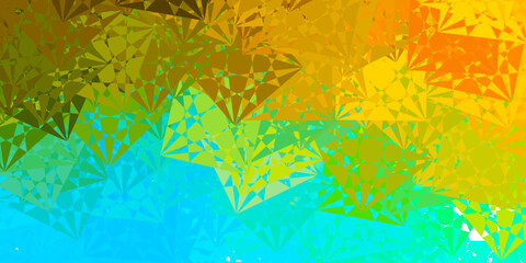 Fototapeta na wymiar Light Blue, Yellow vector background with triangles.