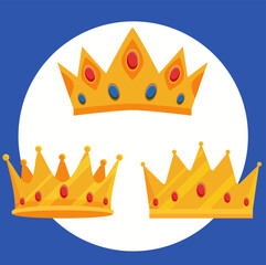 crown icon vector illustration