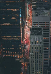 Poster aerial view street night Manhattan New York usa  © Alberto GV PHOTOGRAP