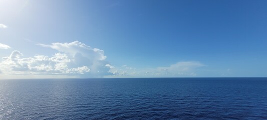 beautiful sky over ocean horizon
